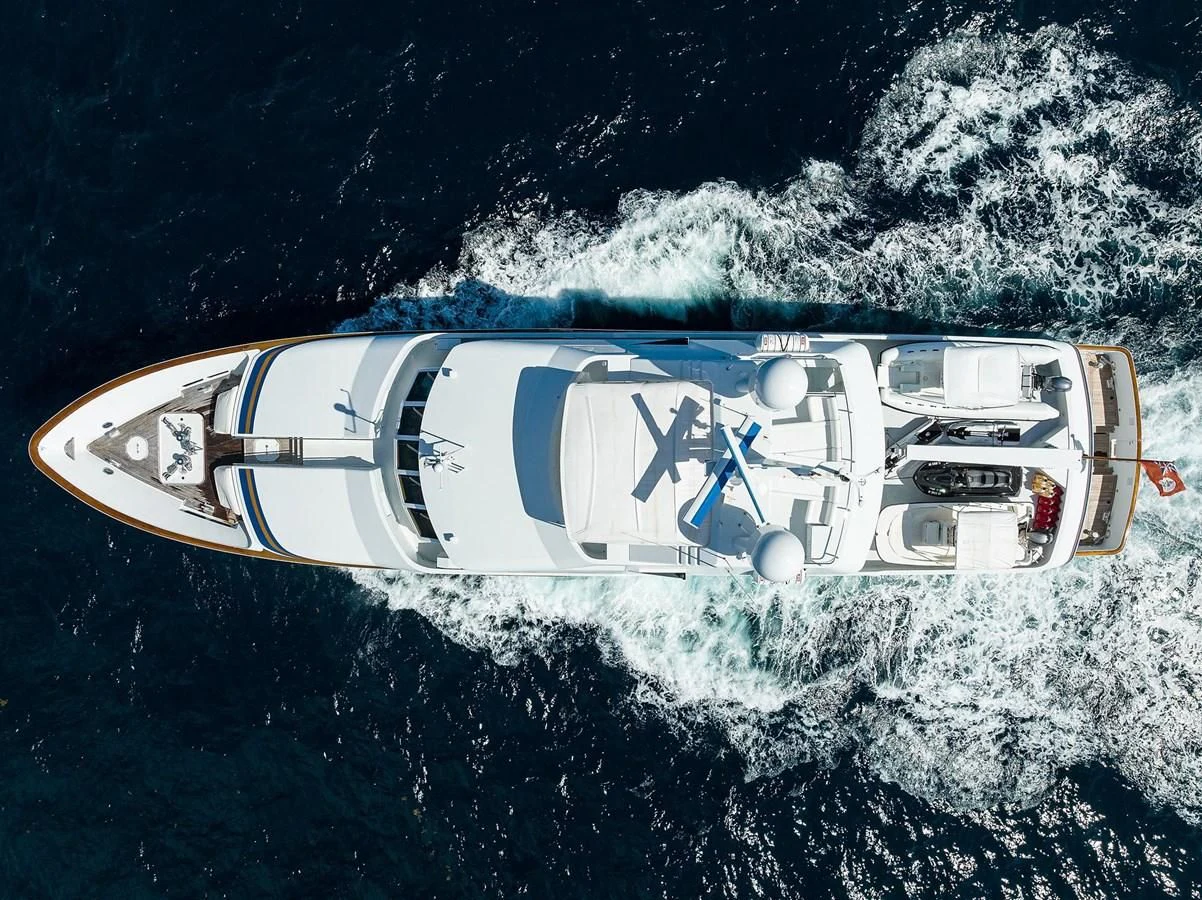 a space ship in the ocean aboard OUR WAY Yacht for Sale
