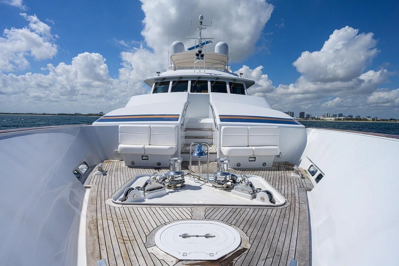 a boat on the water aboard OUR WAY Yacht for Sale