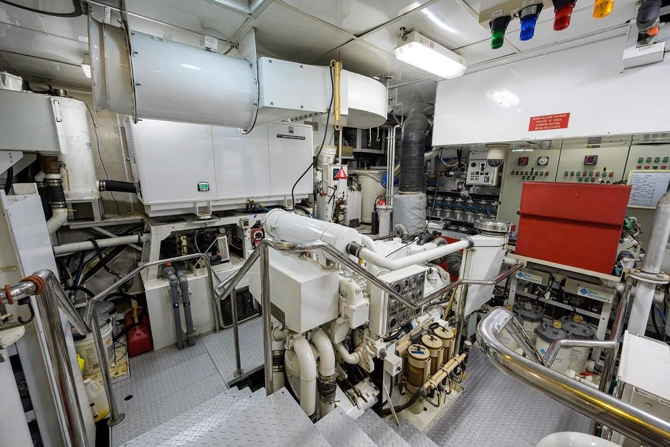 a room with machinery aboard OUR WAY Yacht for Sale