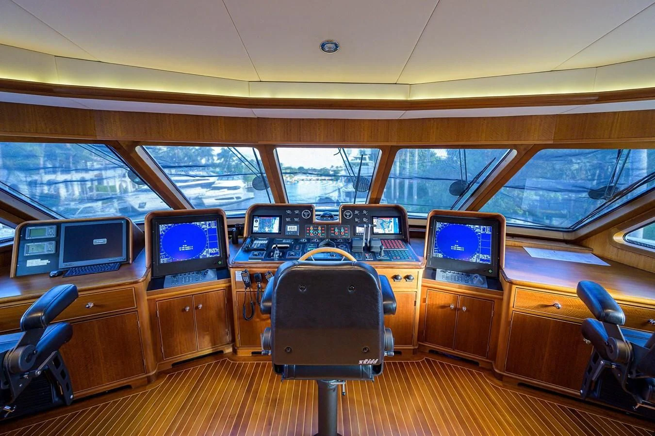 a room with many computers aboard OUR WAY Yacht for Sale