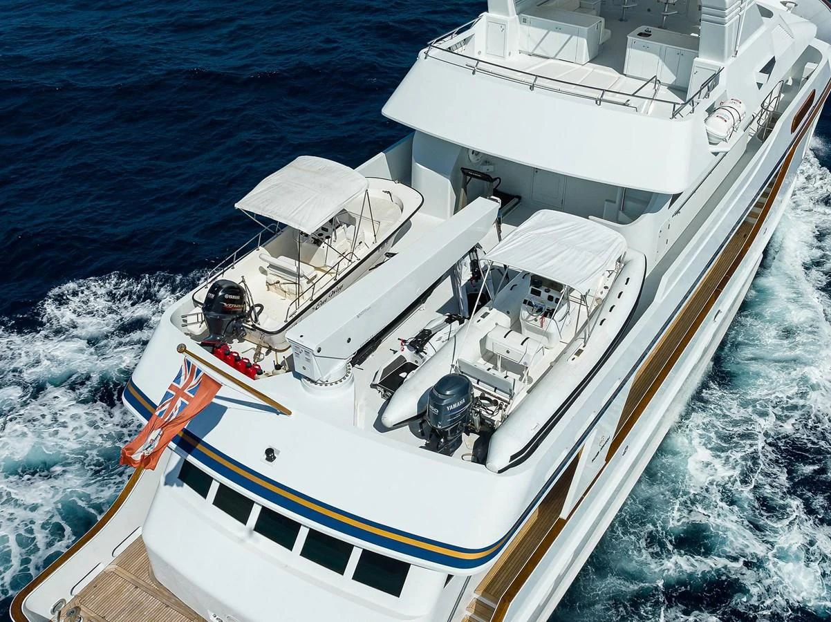 a boat on the water aboard OUR WAY Yacht for Sale