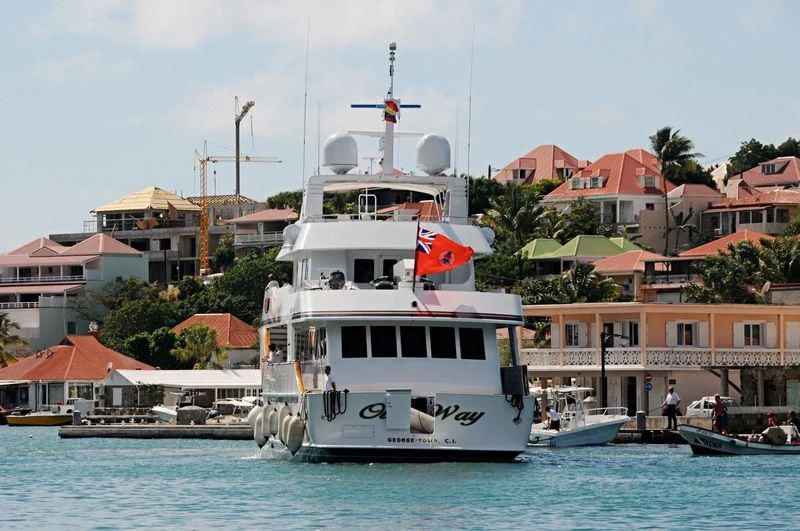 a boat in the water aboard OUR WAY Yacht for Sale