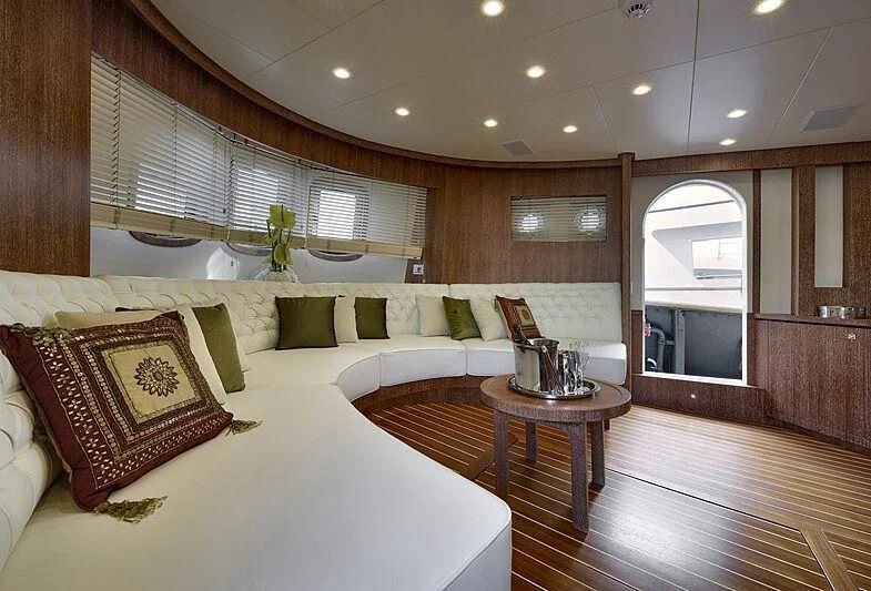 a large room with a bed and a table aboard BULLY Yacht for Sale