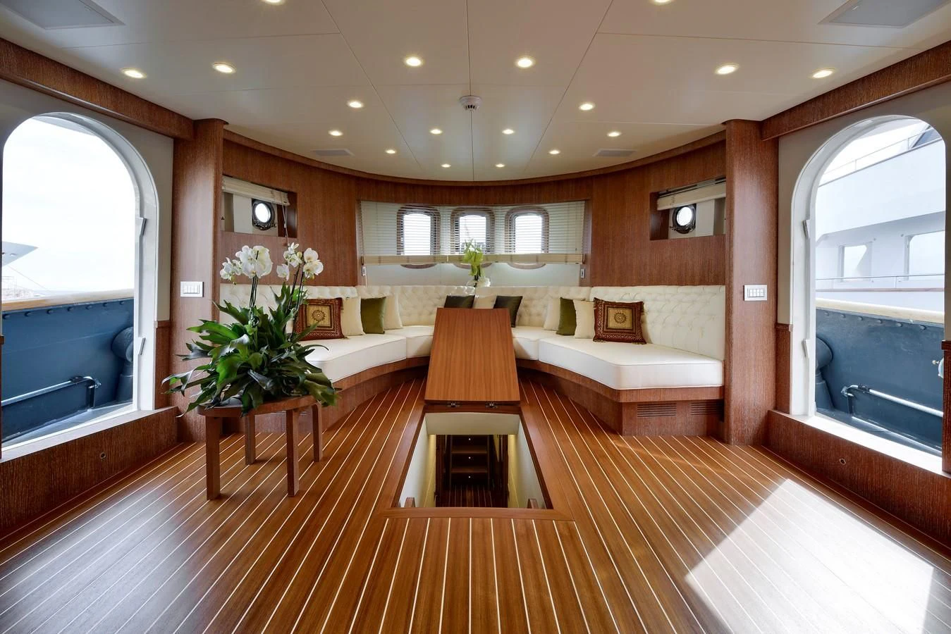 a room with a bed and a chair aboard BULLY Yacht for Sale