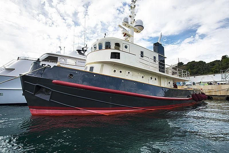 a large boat in the water aboard BULLY Yacht for Sale
