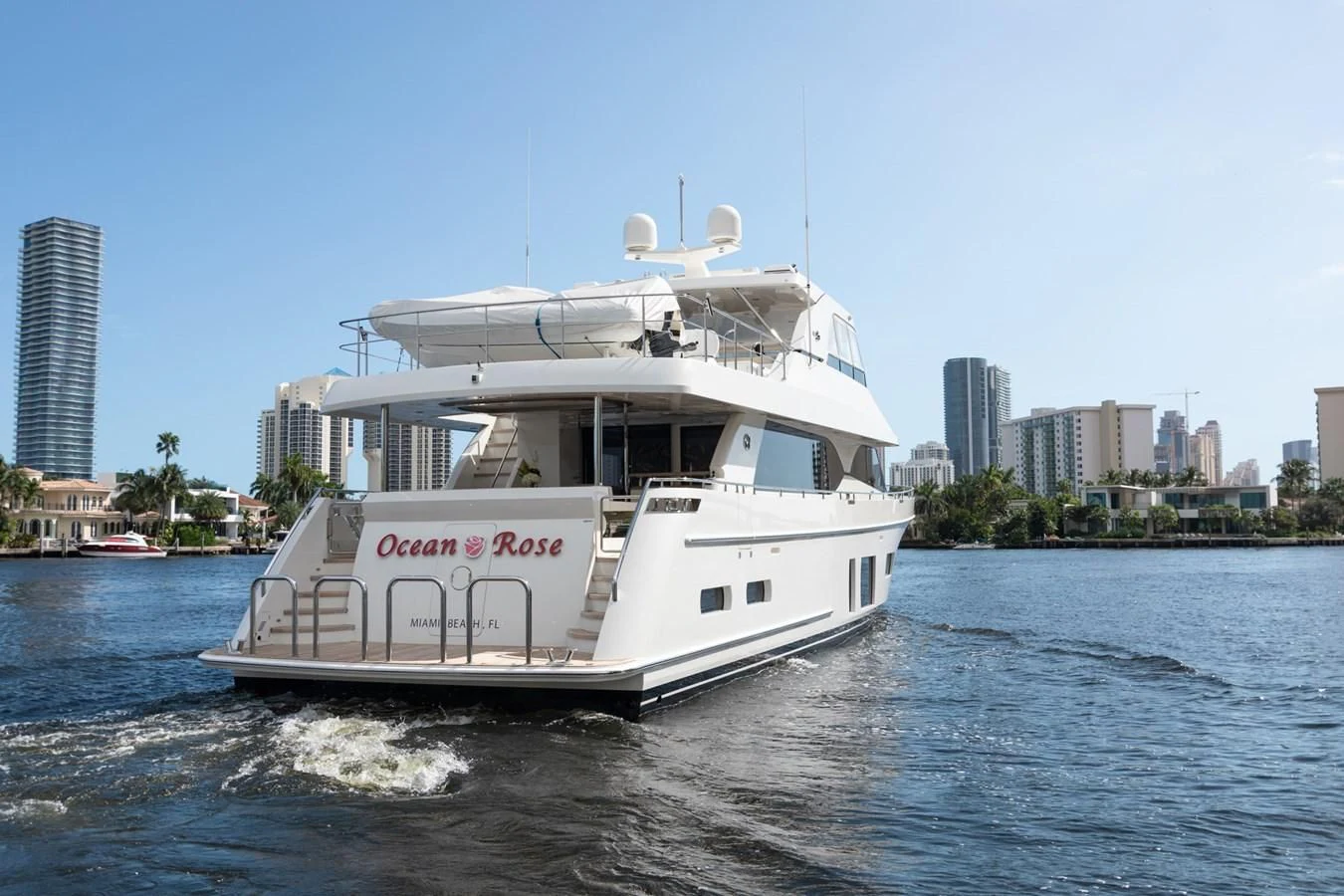 a boat on the water aboard OCEAN ROSE Yacht for Sale