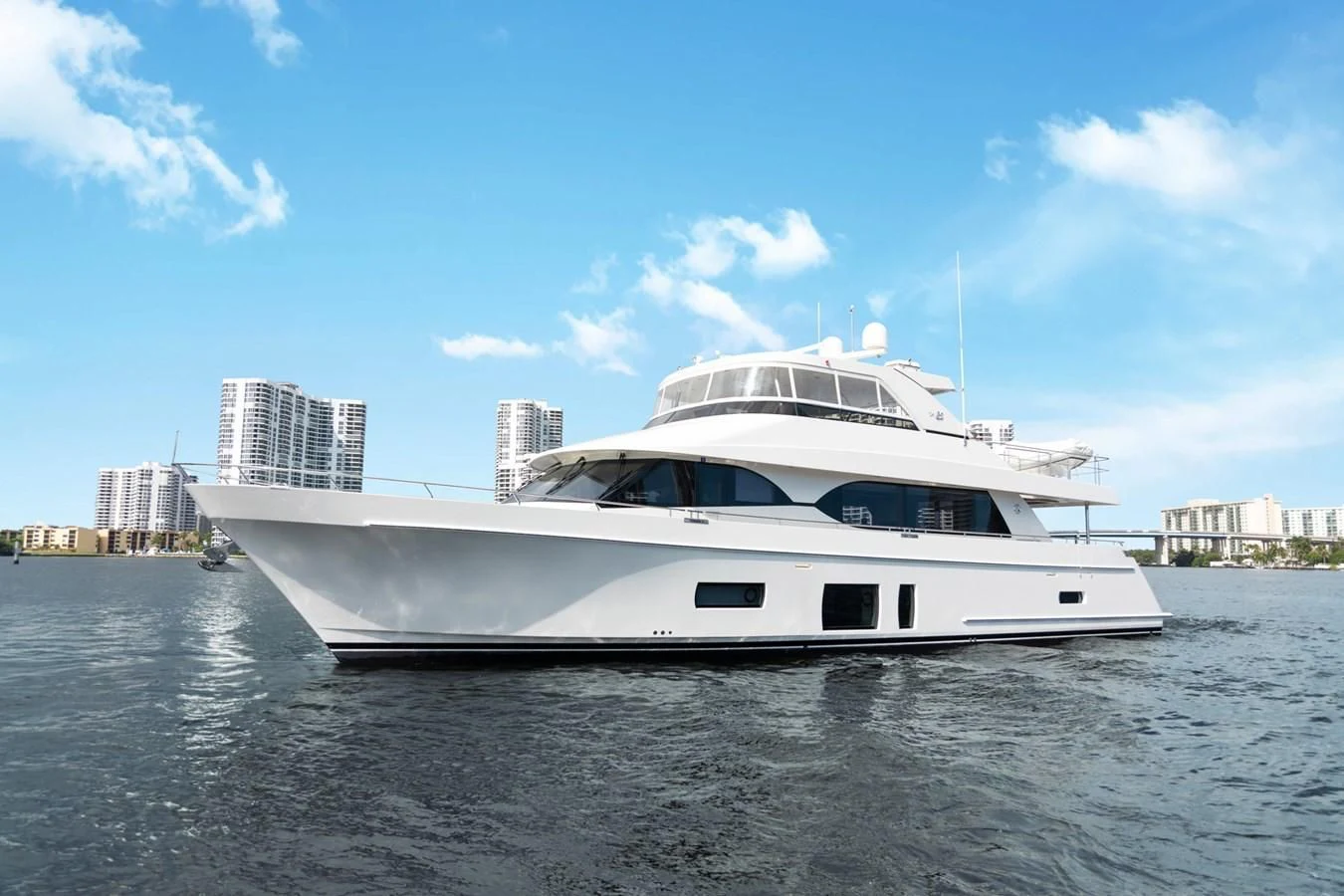 a white yacht in the water aboard OCEAN ROSE Yacht for Sale