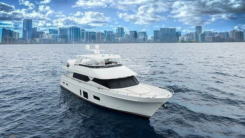 a boat in the water aboard OCEAN ROSE Yacht for Sale