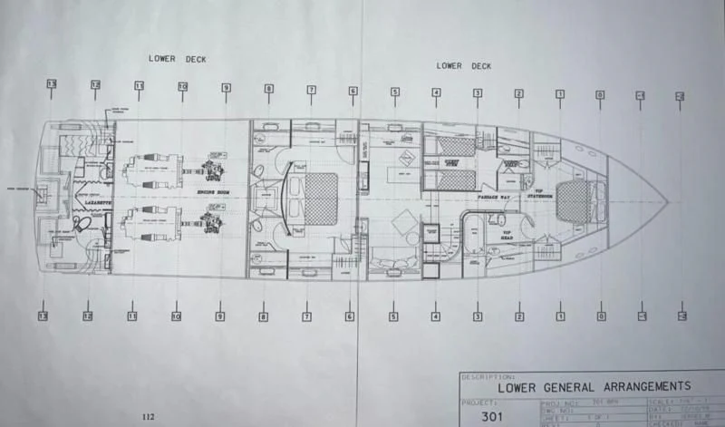 diagram aboard OREGON MIST Yacht for Sale