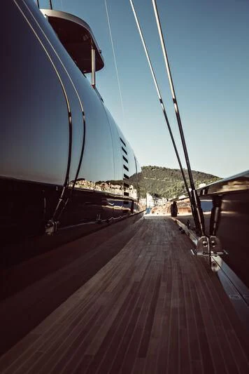 a boat on a dock aboard ARTEXPLORER Yacht for Sale