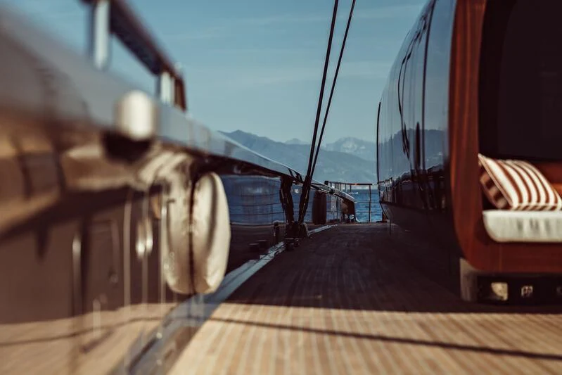 a large boat on a body of water aboard ARTEXPLORER Yacht for Sale