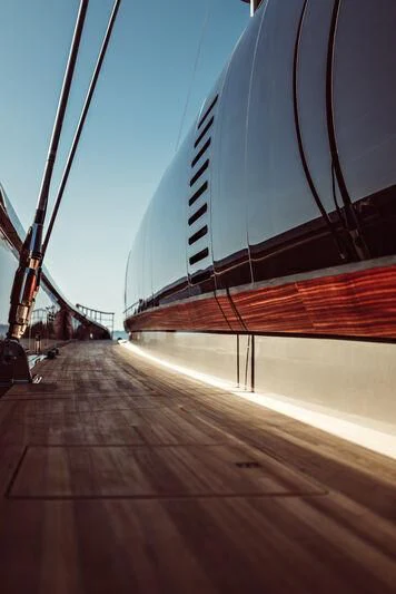 a large bridge with a large red bridge aboard ARTEXPLORER Yacht for Sale