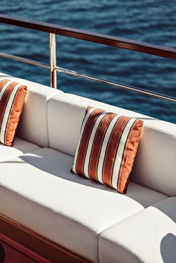 pillows on a boat aboard ARTEXPLORER Yacht for Sale