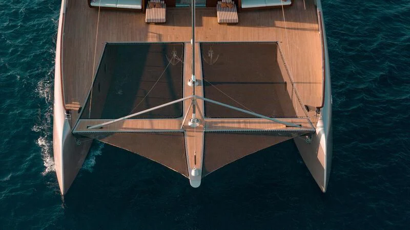 a wooden structure on a surface aboard ARTEXPLORER Yacht for Sale