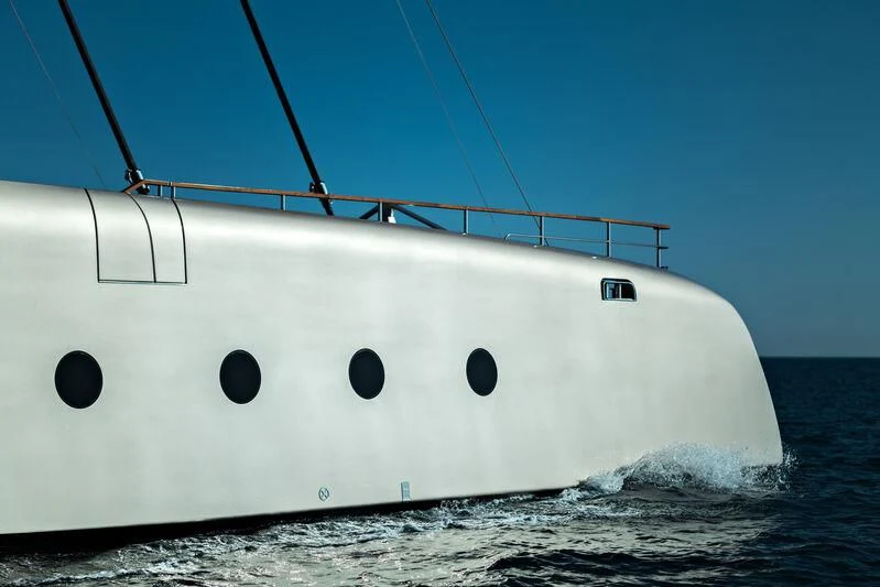a large white ship in the water aboard ARTEXPLORER Yacht for Sale