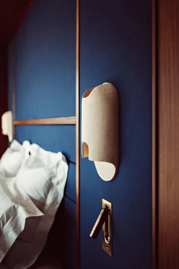 a door with a towel on it aboard ARTEXPLORER Yacht for Sale