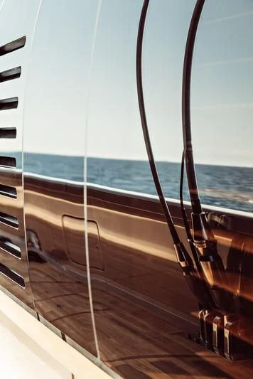 a view of the ocean from a balcony aboard ARTEXPLORER Yacht for Sale