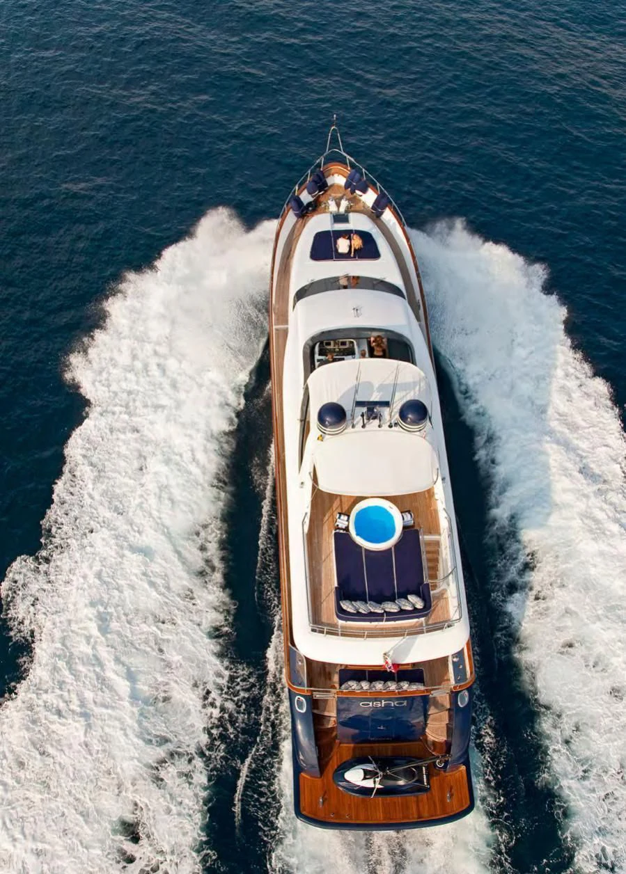 a ship in the water aboard ASHA Yacht for Sale