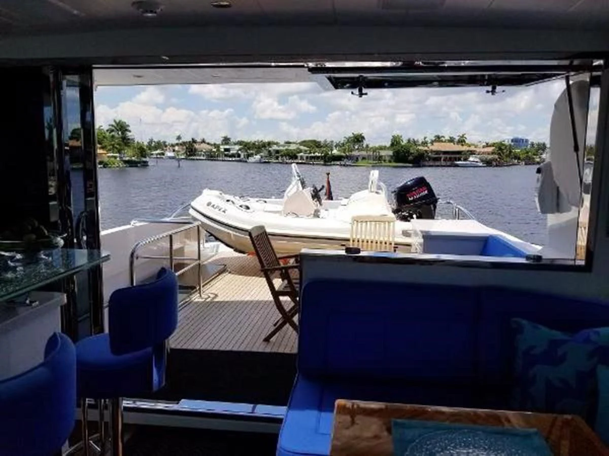 a boat on a boat aboard HAMPTON EURO 830 Yacht for Sale
