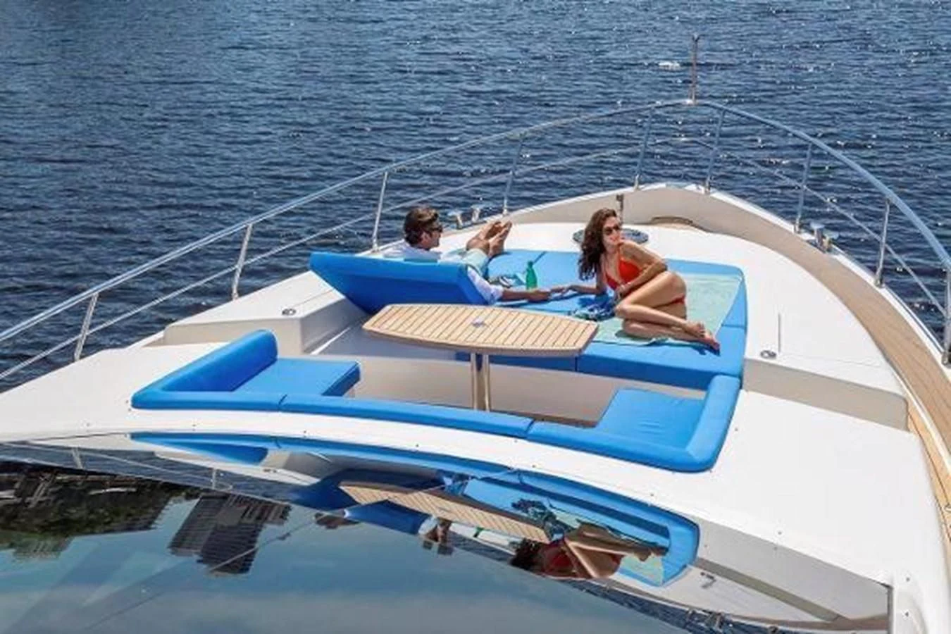 a group of people on a boat aboard HAMPTON EURO 830 Yacht for Sale