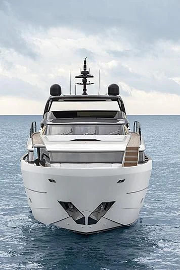 a white boat in the water aboard REINE D'AZUR Yacht for Sale