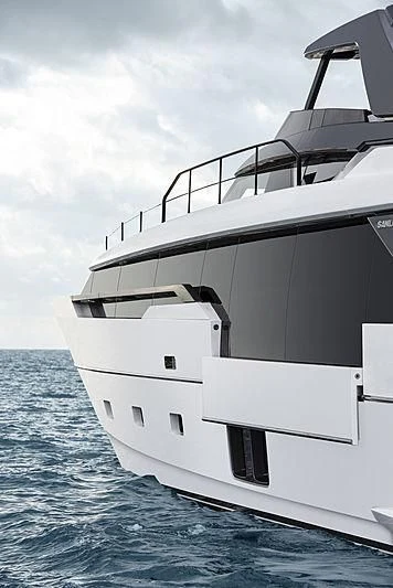 a white boat in the water aboard REINE D'AZUR Yacht for Sale