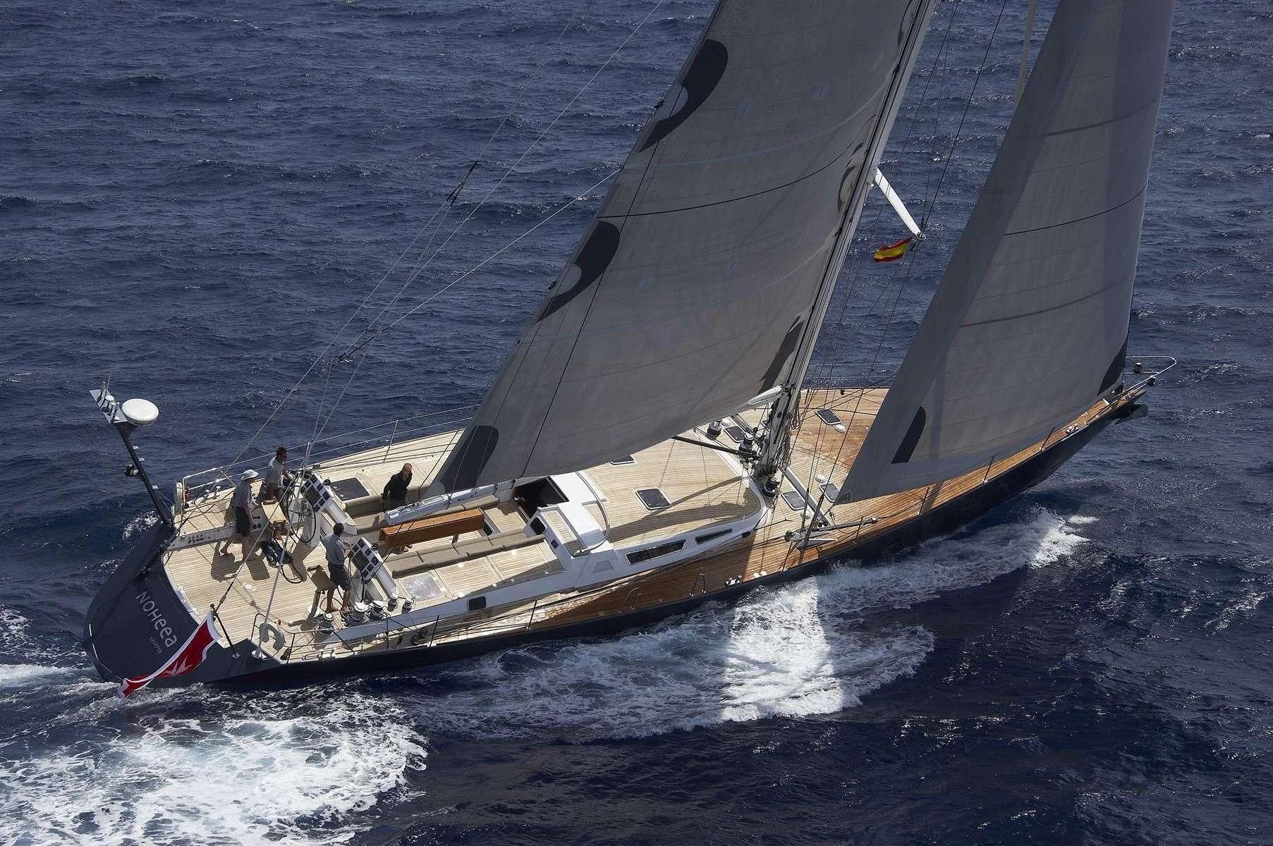 a boat sailing on the sea aboard NOHEEA Yacht for Sale
