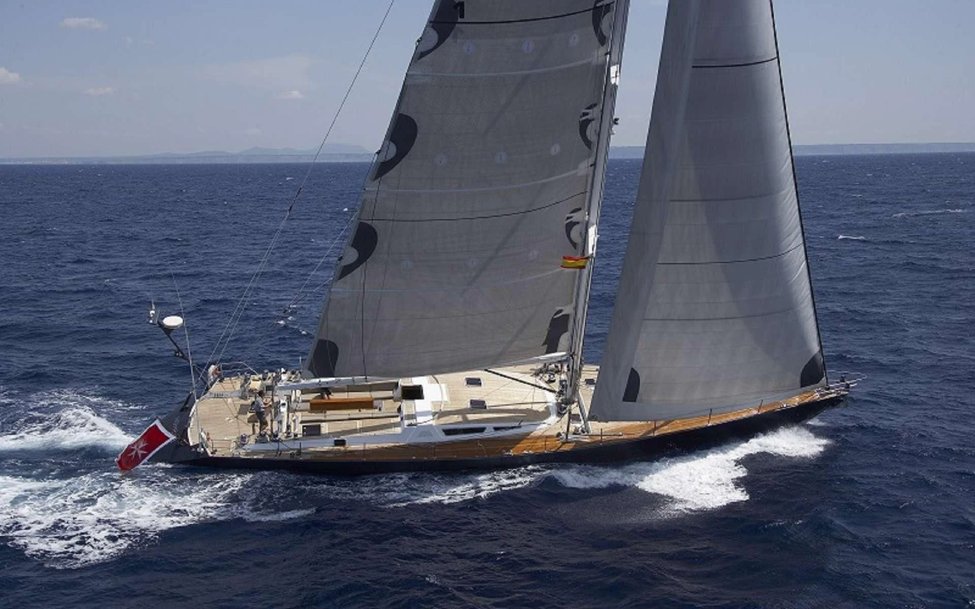 a sailboat on the water aboard NOHEEA Yacht for Sale