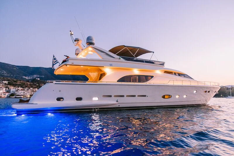 a white yacht on the water aboard OXYGEN 8 Yacht for Charter