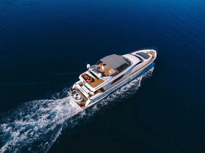 a boat in the water aboard OXYGEN 8 Yacht for Charter