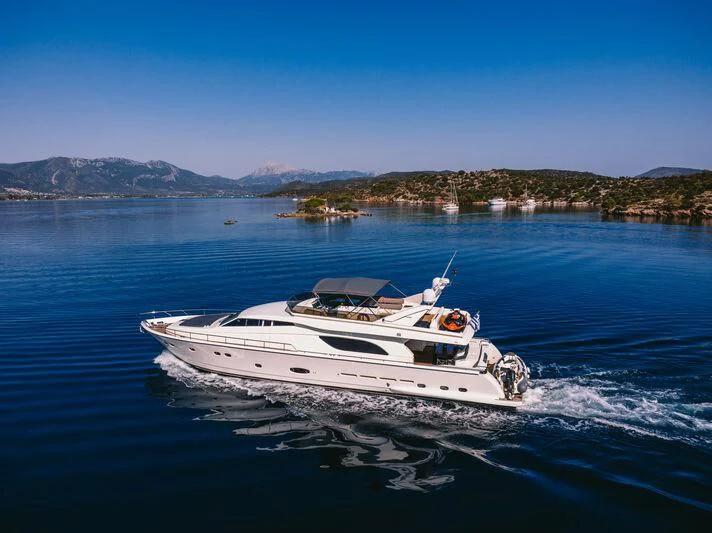 a boat on the water aboard OXYGEN 8 Yacht for Charter