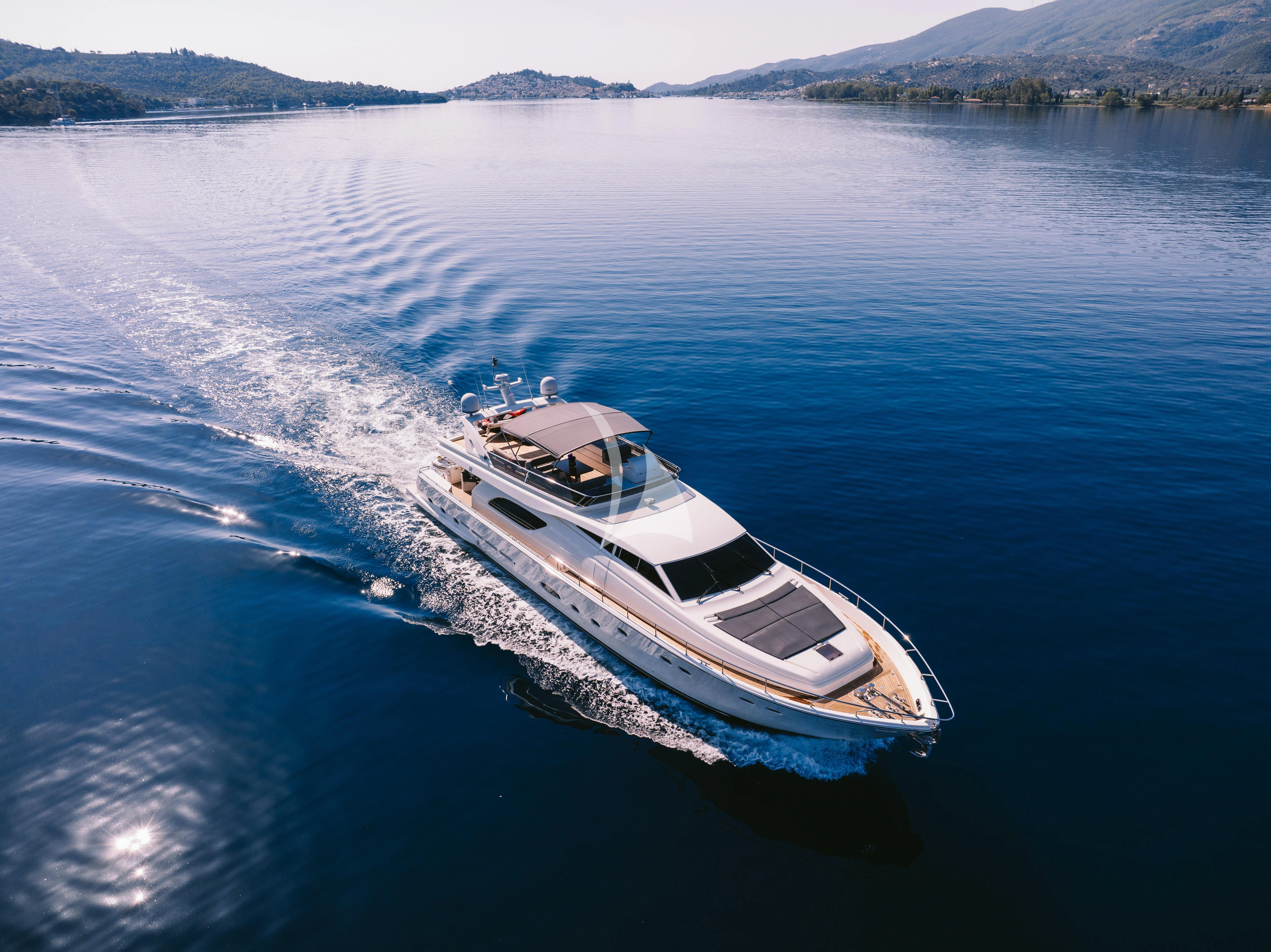 a boat on the water aboard OXYGEN 8 Yacht for Charter