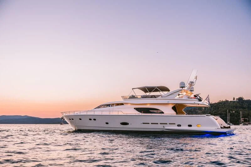 a white yacht on the water aboard OXYGEN 8 Yacht for Charter