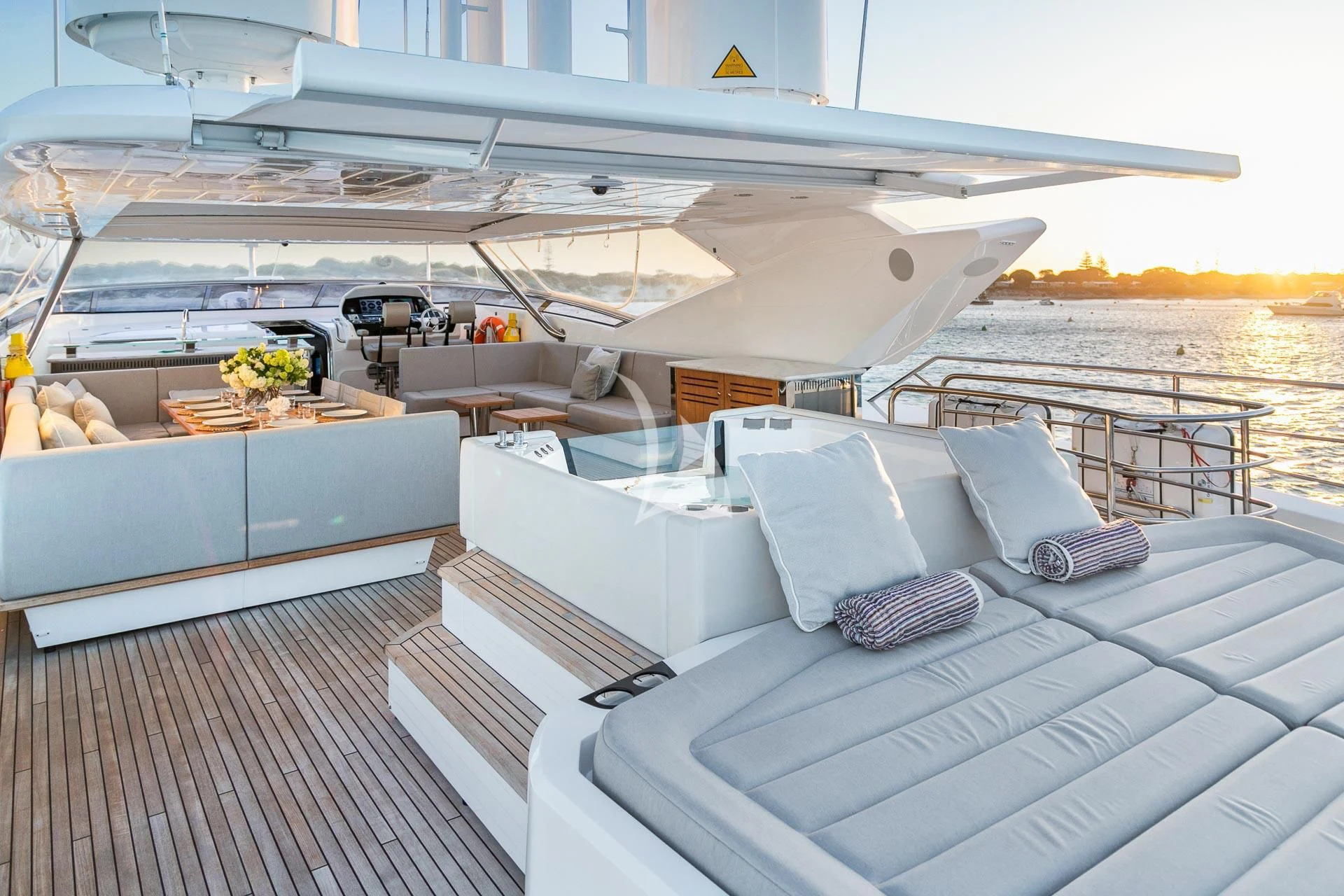 a boat on the water aboard SUNSET Yacht for Sale
