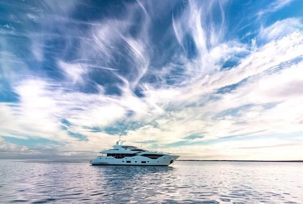 a boat on the water aboard SUNSET Yacht for Sale