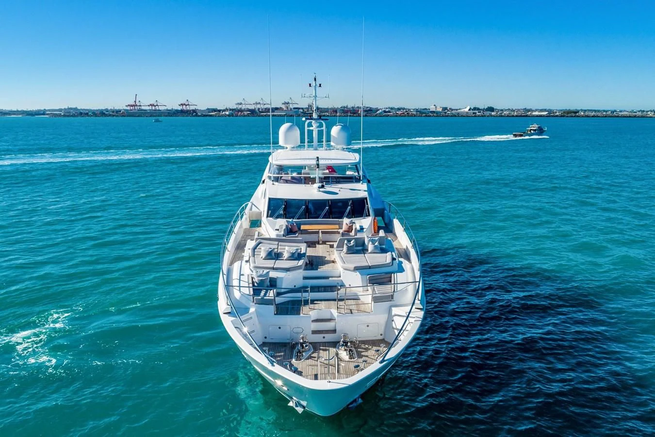 a boat on the water aboard SUNSET Yacht for Sale