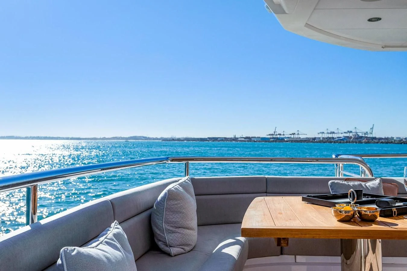 a boat on the water aboard SUNSET Yacht for Sale
