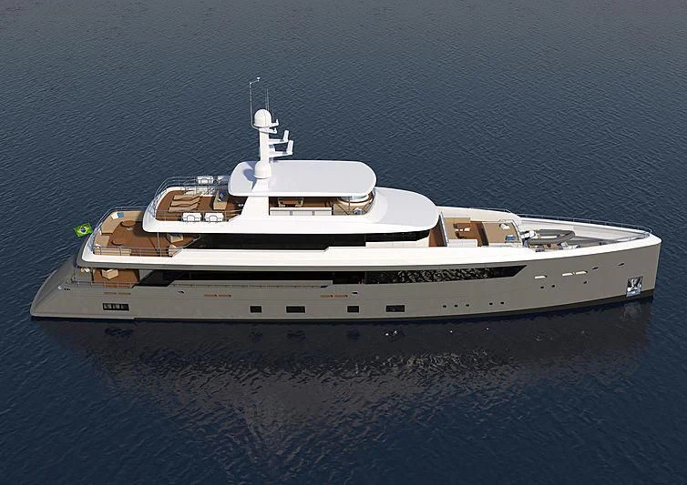 a white yacht on the water aboard RIOSTAR 160 Yacht for Sale
