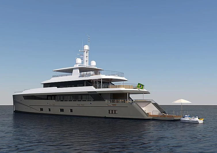 a large cruise ship in the water aboard RIOSTAR 160 Yacht for Sale
