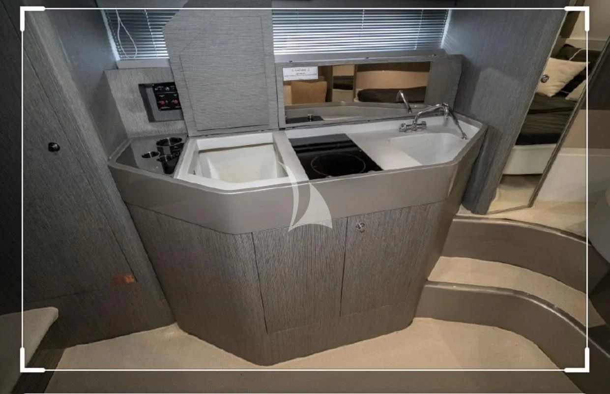 a large white bathtub in a room aboard PEGASUS Yacht for Charter