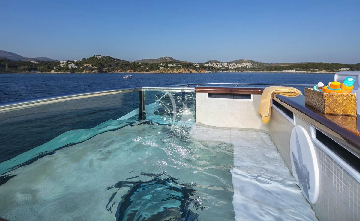 a boat on the water aboard PEGASUS Yacht for Charter