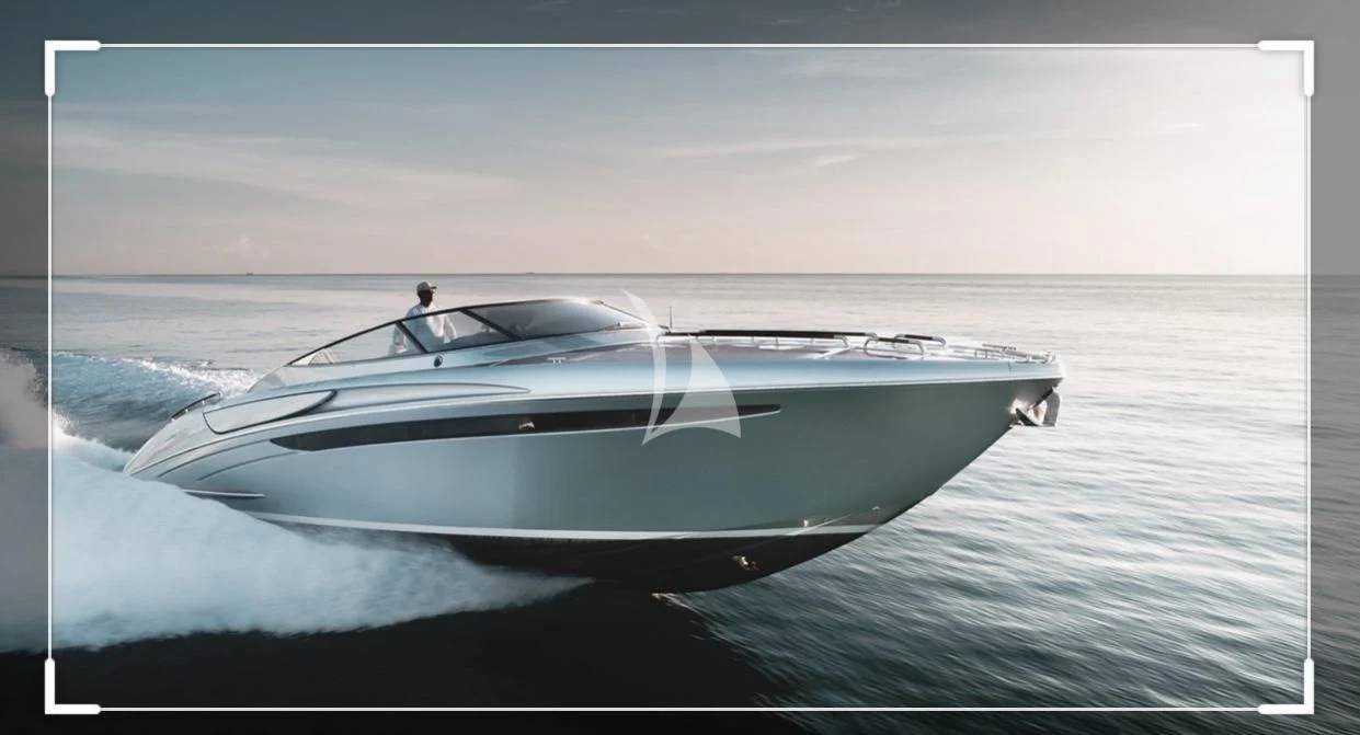 a white boat on the water aboard PEGASUS Yacht for Charter