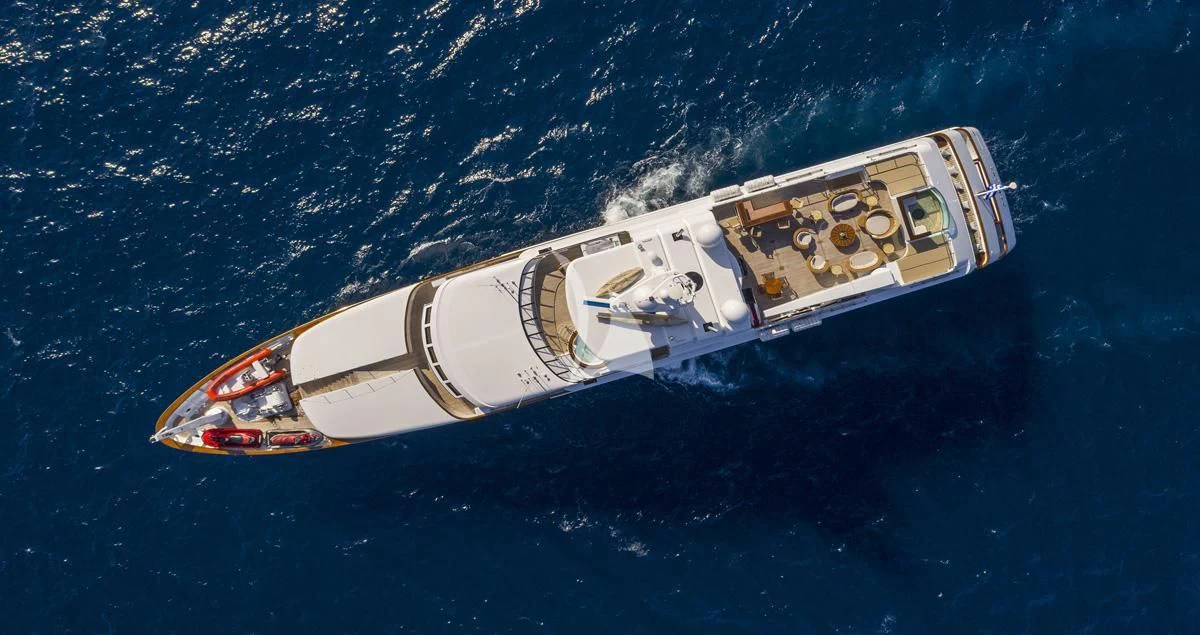 a space ship in the water aboard PEGASUS Yacht for Charter