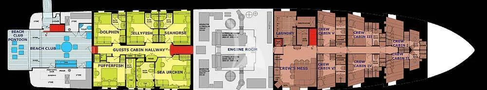 diagram aboard PEGASUS Yacht for Charter
