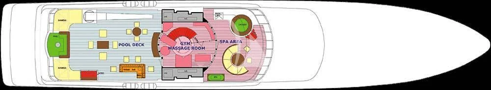 diagram aboard PEGASUS Yacht for Charter