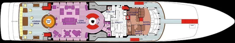 diagram aboard PEGASUS Yacht for Charter