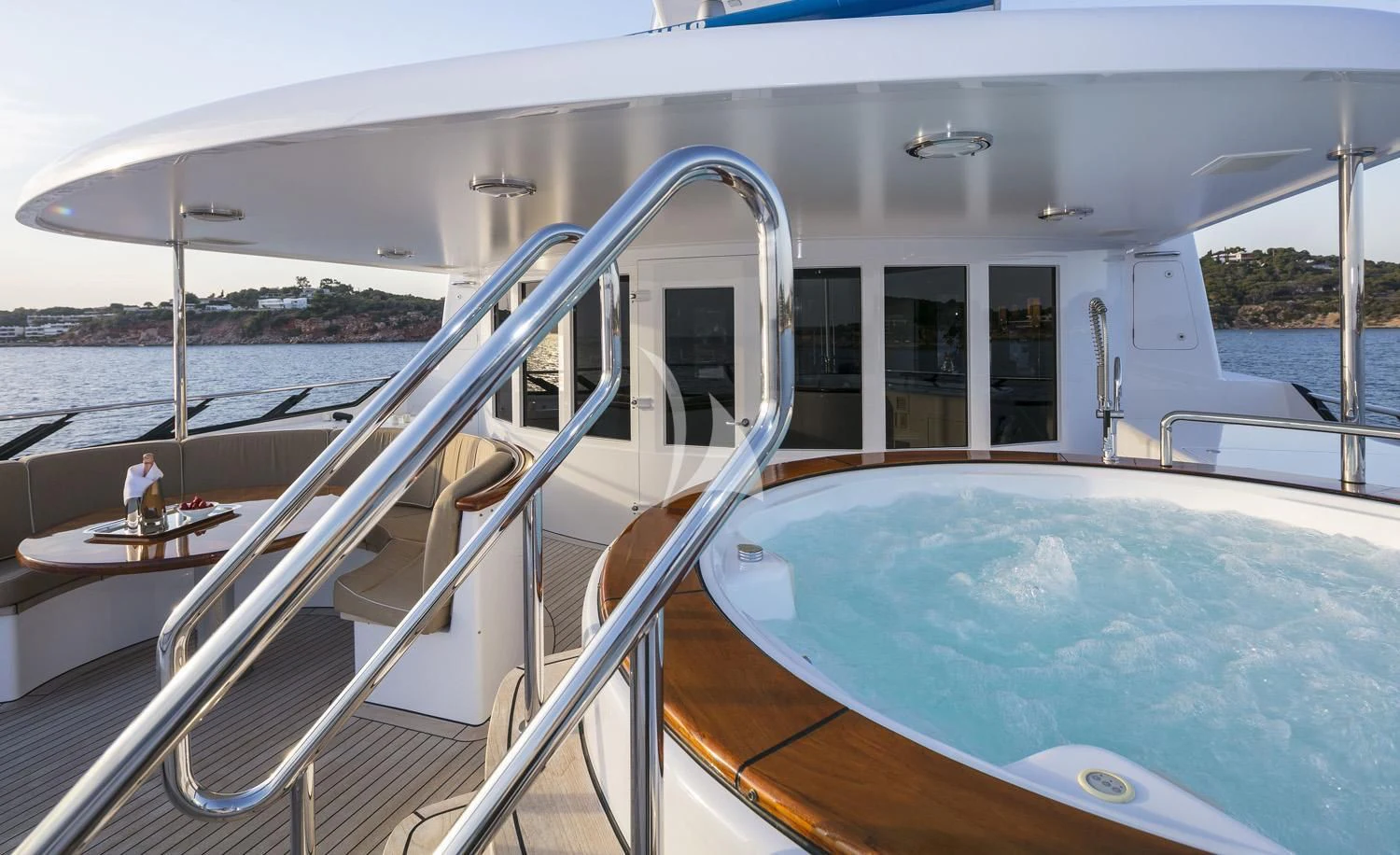 a boat on the water aboard PEGASUS Yacht for Charter