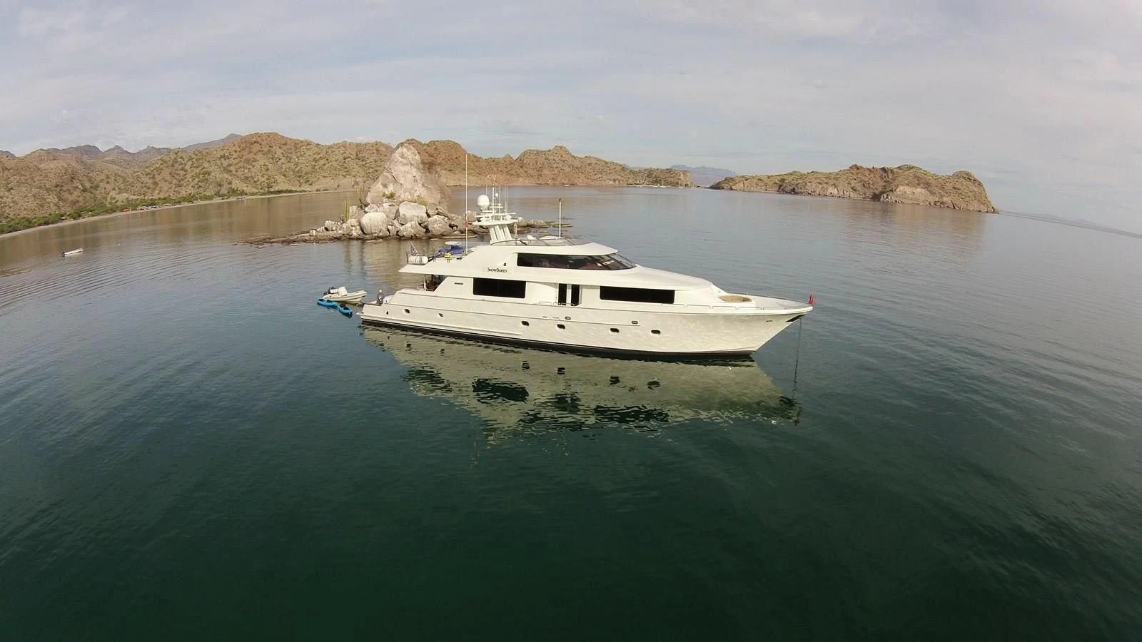a boat in the water aboard SNOWBORED Yacht for Sale