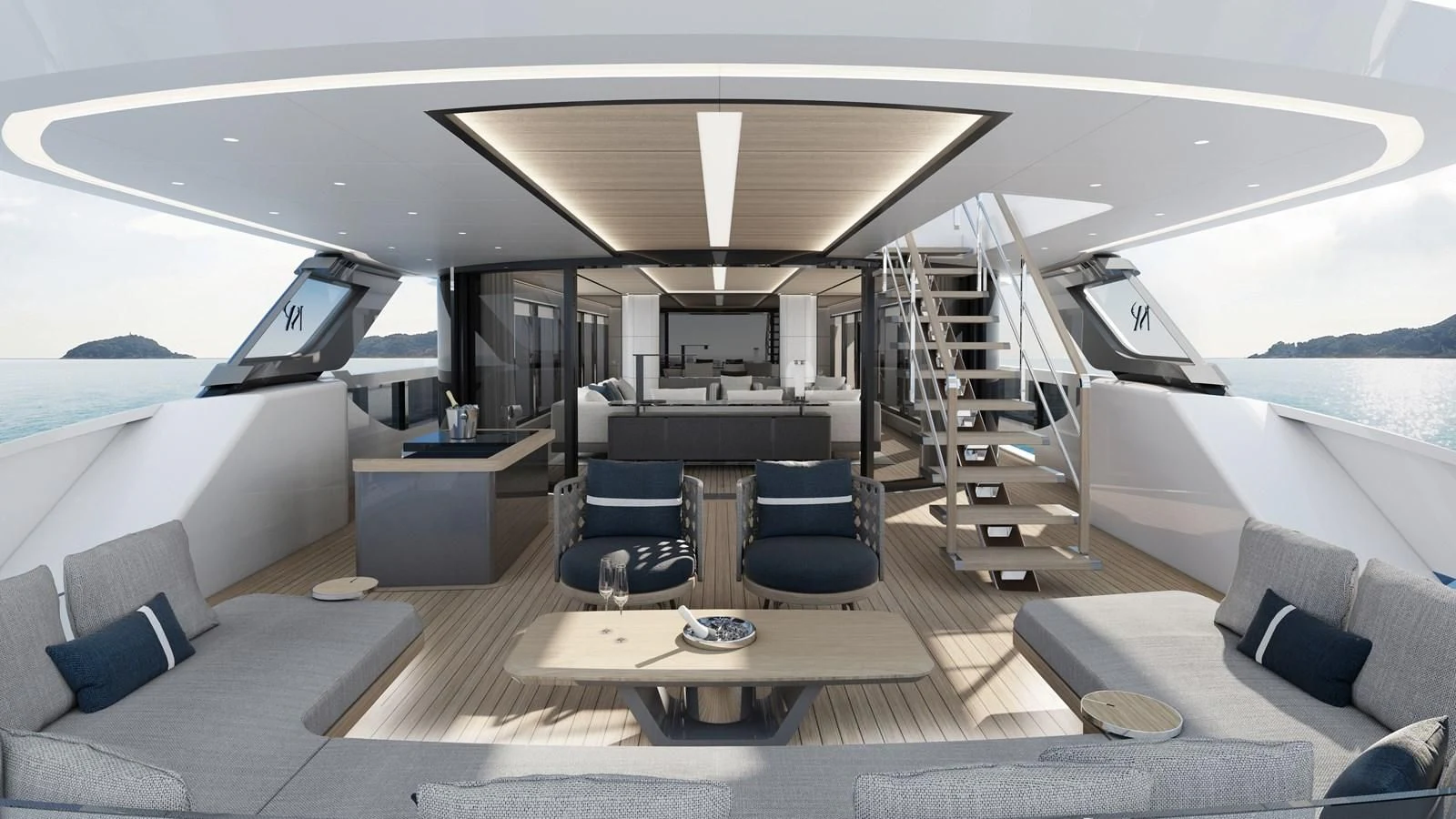 inside of a vehicle aboard ISA GT 33 Yacht for Sale