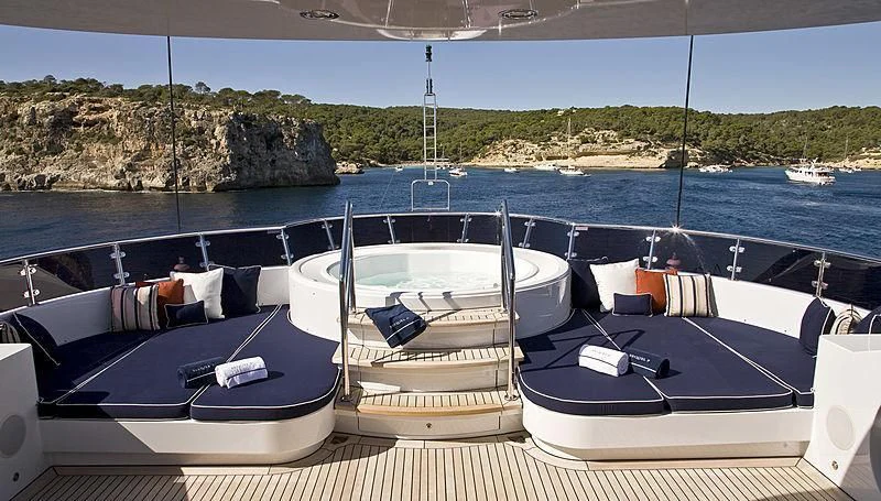 a boat on the water aboard RARE FIND Yacht for Charter